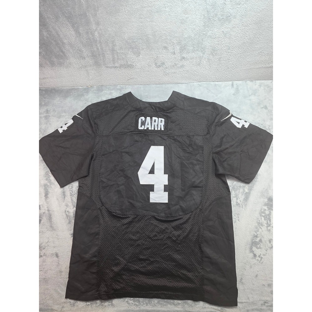 Nike Derek Carr #4 Las Vegas Raiders NFL Jersey Black Size 56 On Field